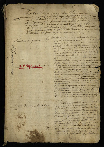 Pièce 2. - Extrait du terrier de Mousseaux-sur-Azy, « appartenant de présent à la seigneurie d'Azy ».