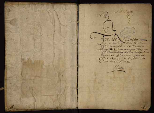 Tenures personnelles à Nevers et ses environs : terrier avec table nominative.