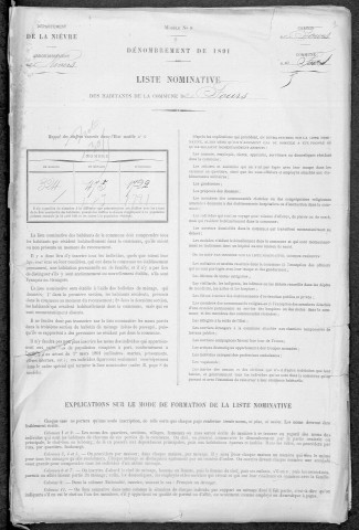 Fours : recensement de 1891