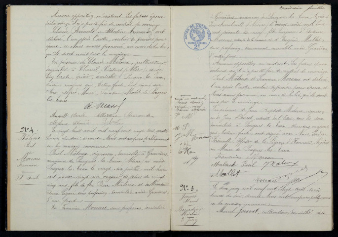 Pougues-les-Eaux : actes d'état civil (mariages).