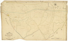 Lamenay-sur-Loire, cadastre ancien : plan parcellaire de la section B dite de Craux, feuille 1