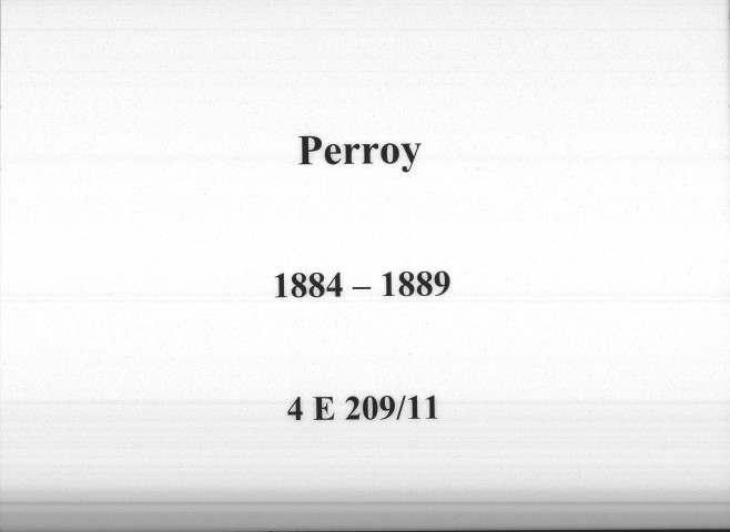 Perroy : actes d'état civil.