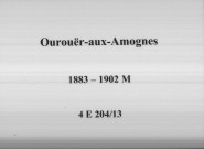 Ourouër : actes d'état civil (mariages).