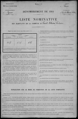 Saint-Hilaire-Fontaine : recensement de 1911