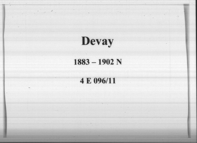 Devay : actes d'état civil (naissances).