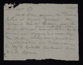 Affaires militaires. - Ville et château de Maubert-Fontaine (département des Ardennes), fortification par les soins du capitaine de Losse : quittance au duc de Nevers gouverneur pour le roi (30 septembre 1550), note analytique (XXe siècle).
