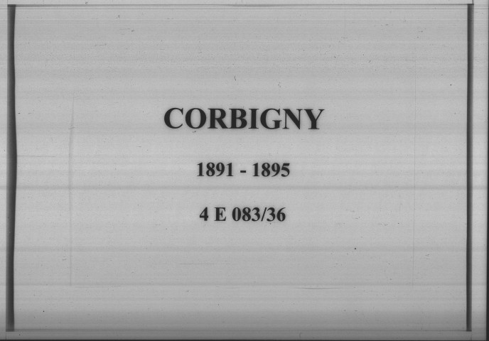 Corbigny : actes d'état civil.