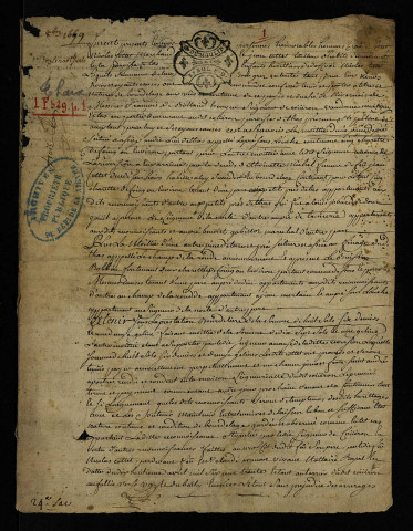 Fief de Couëron à Thaix : terrier.