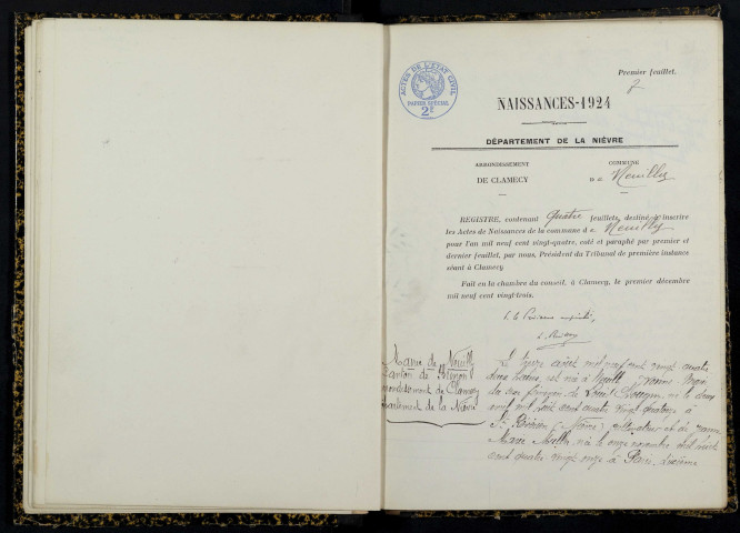 Neuilly : actes d'état civil.