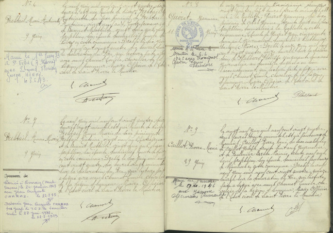 Saint-Pierre-le-Moûtier : actes d'état civil (naissances).