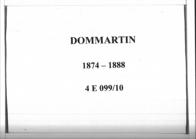 Dommartin : actes d'état civil.