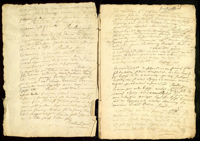 Montreuillon : registres paroissiaux.