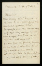 HUMBERT (Louis), peintre (né en 1835) : 3 lettres.