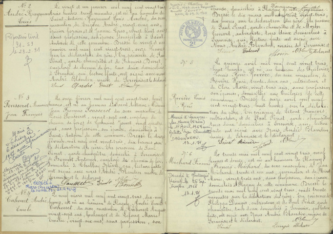 Sermoise-sur-Loire : actes d'état civil.