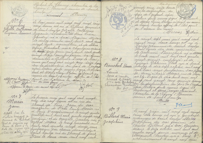 Saint-Saulge : actes d'état civil (naissances).