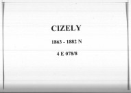 Cizely : actes d'état civil.