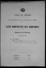 Nevers, Section de Nièvre, 19e sous-section : recensement de 1906