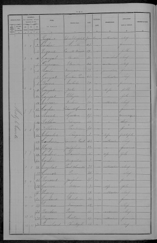 Metz-le-Comte : recensement de 1896