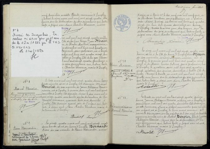 Imphy : actes d'état civil.