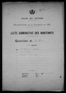 Nevers, Quartier de la Barre, 10e section : recensement de 1931