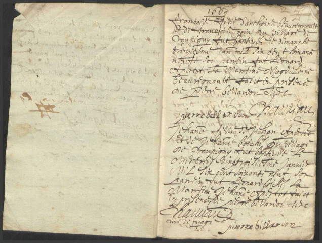 Ruages : registres paroissiaux.