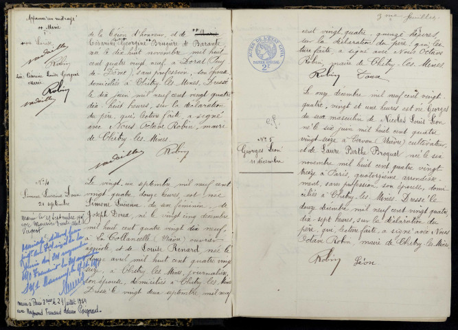 Chitry-les-Mines : actes d'état civil.