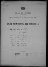 Nevers, Quartier de Loire, 10e section : recensement de 1931