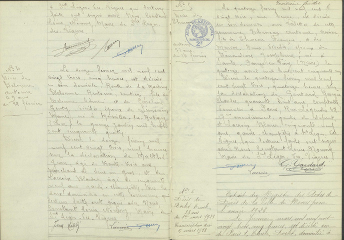 Saint-Léger-des-Vignes : actes d'état civil (décès).