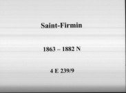 Saint-Firmin : actes d'état civil.