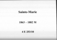 Sainte-Marie : actes d'état civil.
