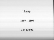 Luzy : actes d'état civil.