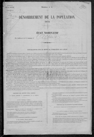 Achun : recensement de 1876