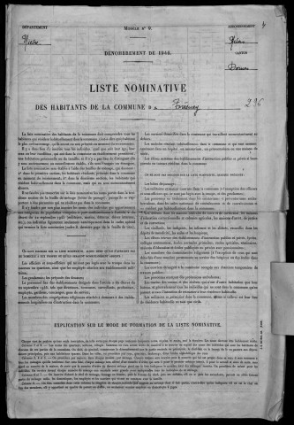 Tresnay : recensement de 1946
