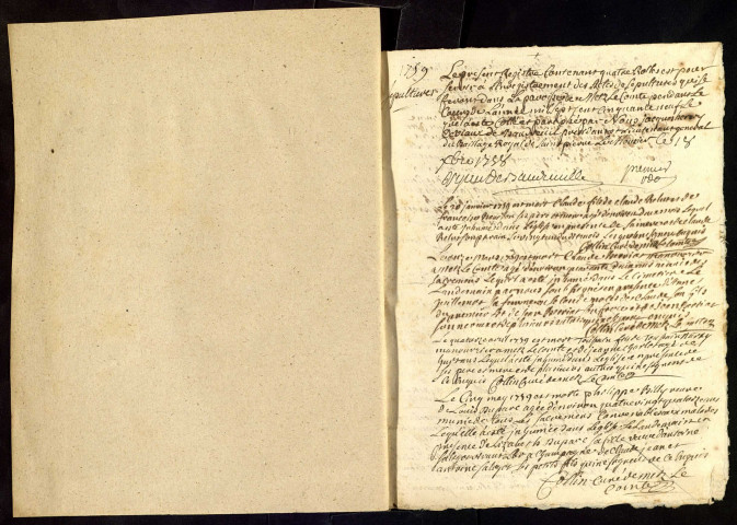 Metz-le-Comte : registres paroissiaux.