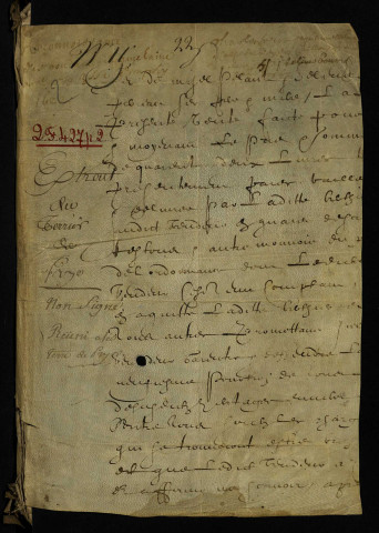 Extrait d'un terrier de Prye, non signé.