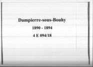 Dampierre-sous-Bouhy : actes d'état civil.