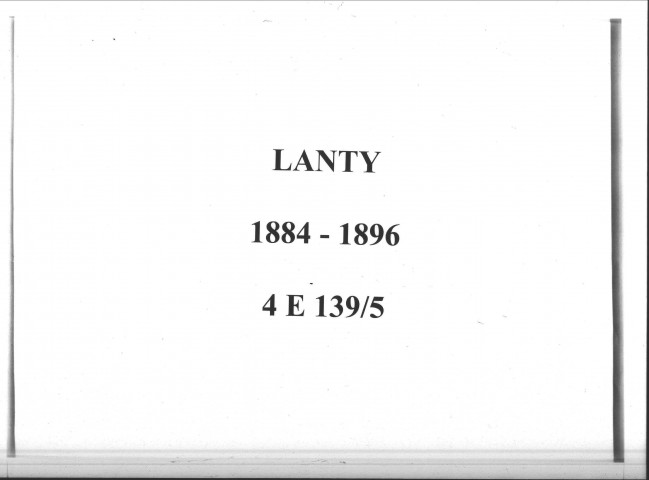 Lanty : actes d'état civil.