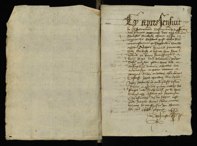 Terrier et reconnaissances du lieu de l'Hôtel du Bois, à Saint-Parize-le-Châtel.