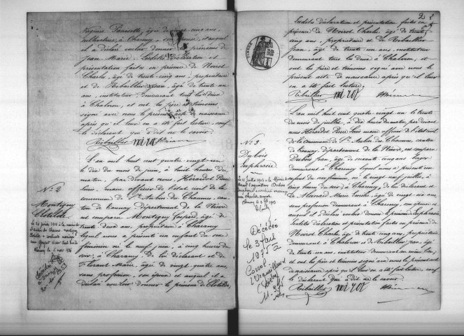 Saint-Aubin-des-Chaumes : actes d'état civil.