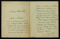 BERTHIER (Lazare), critique à La Pensée moderne : 1 lettre.