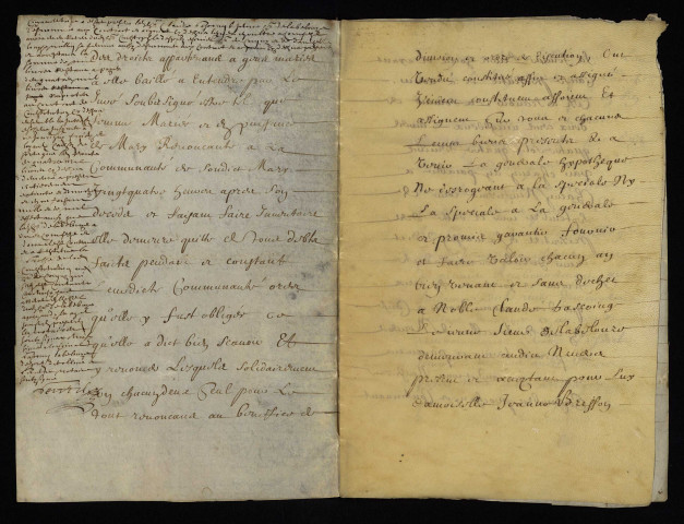 Bien et droits. - Rente hypothécaire personnelle, vente à Gascoing et sa femme à Nevers par Desprez et Millin sa femme : copie du contrat de constitution du 9 septembre 1653.
