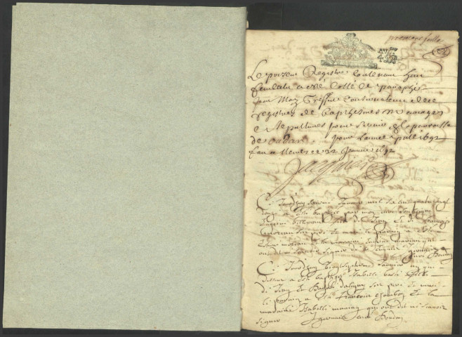 Oudan : registres paroissiaux.