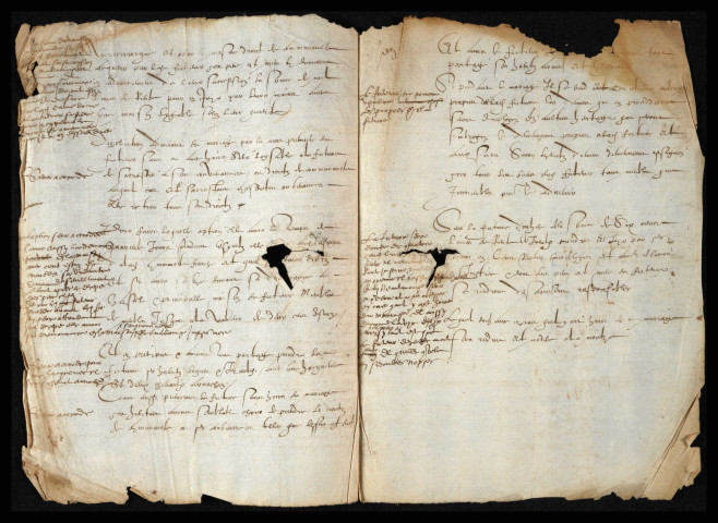 Mariage d'Edme de Reugny fils de Monsieur du Tremblay (commune d'Isenay) : articles du contrat de mariage.