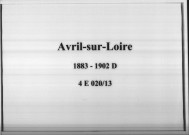 Avril-sur-Loire : actes d'état civil (décès).