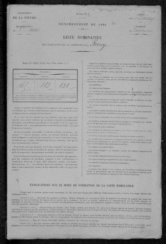 Perroy : recensement de 1891