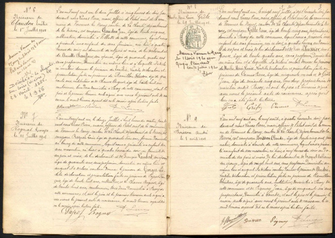 Varennes-lès-Narcy : actes d'état civil.