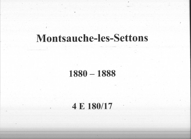 Montsauche-les-Settons : actes d'état civil.