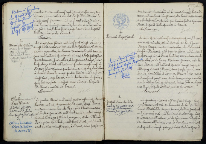 Lormes : actes d'état civil.