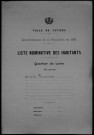 Nevers, Quartier de Loire, 14e section : recensement de 1911