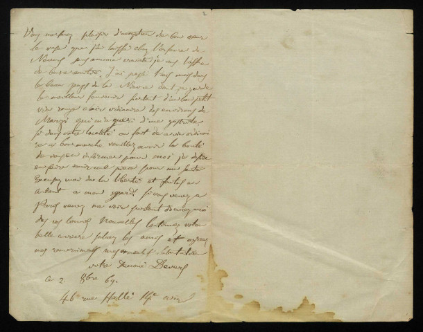 DEVERS (Giuseppe), céramiste à Paris (1823-1882) : 8 lettres.